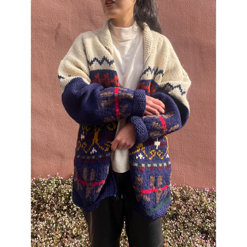 激安正規品 90s 80s 古着 エクアドル ハンドニット レトロ オーバー