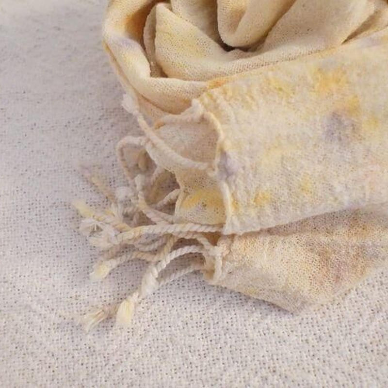 4月29日 金 ストール 季節のお花を使った花びら染めの会 作家 Usausabo