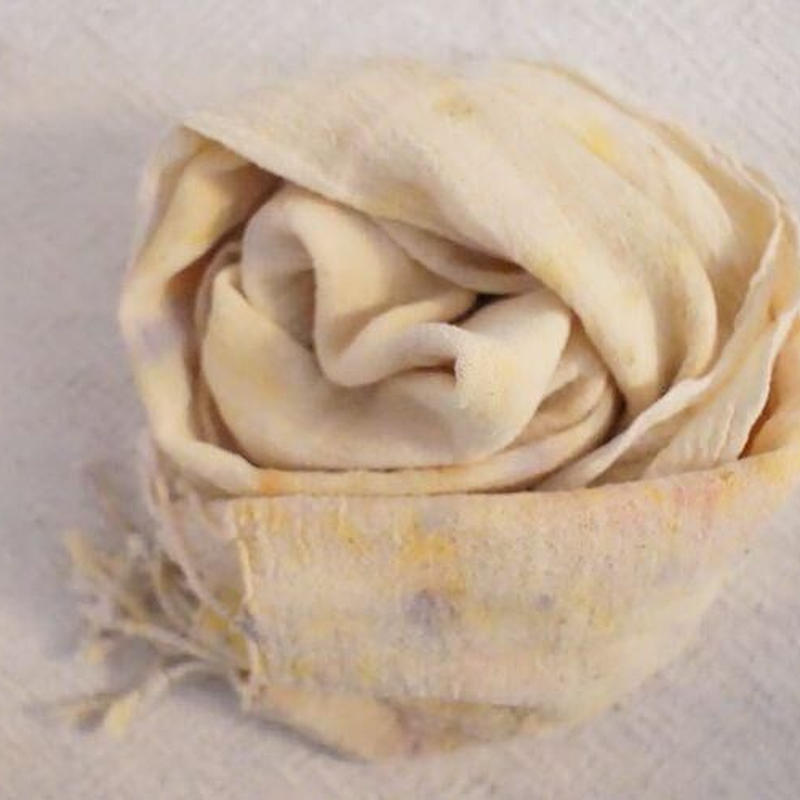 4月29日 金 ストール 季節のお花を使った花びら染めの会 作家 Usausabo