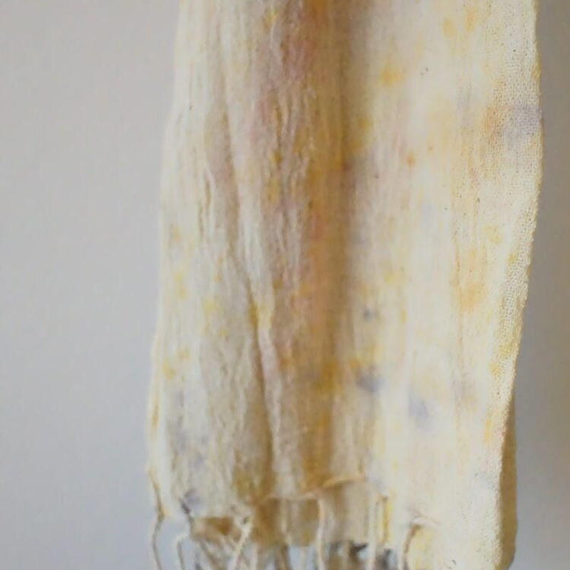 4月29日 金 ストール 季節のお花を使った花びら染めの会 作家 Usausabo