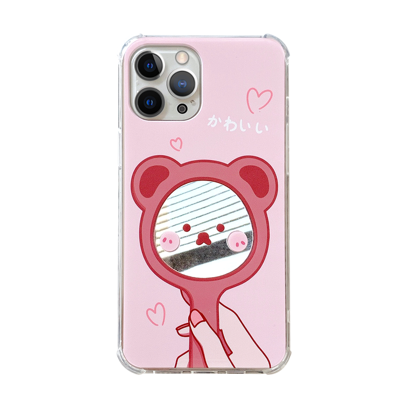 かわいいiphone小さなクマ電話ケースiphone11proカバー高品質ソフトシェルipho