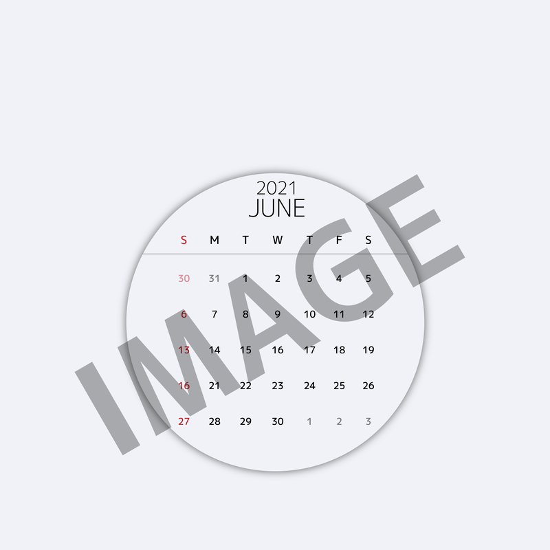 21年6月 Ipad用 カレンダー壁紙 Circle White Dabelab
