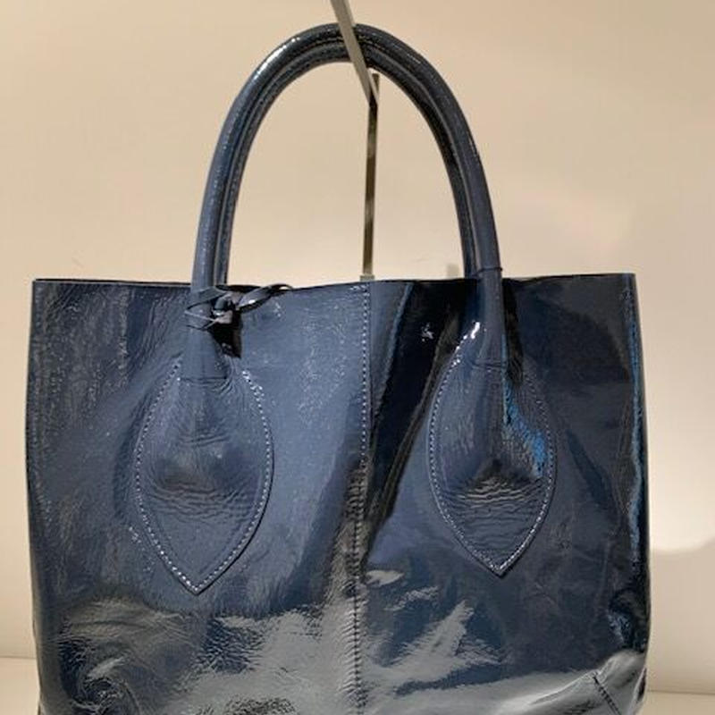 エナメルトートバッグ Navy Ginza Daikokuya