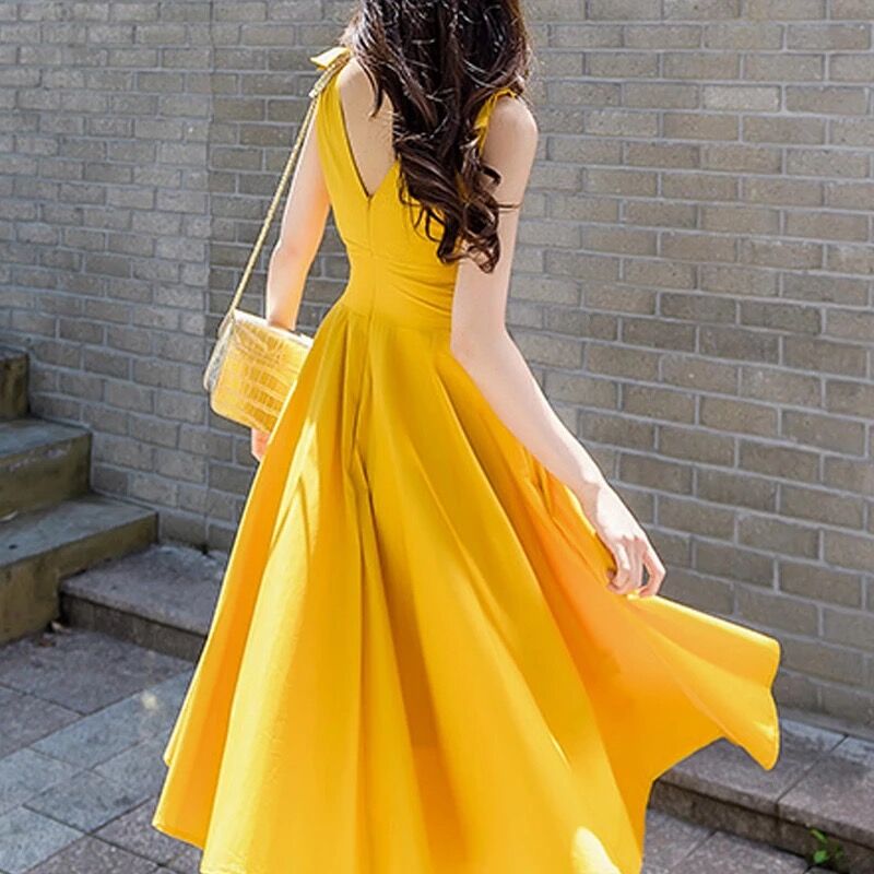 ショルダーリボンワンピース