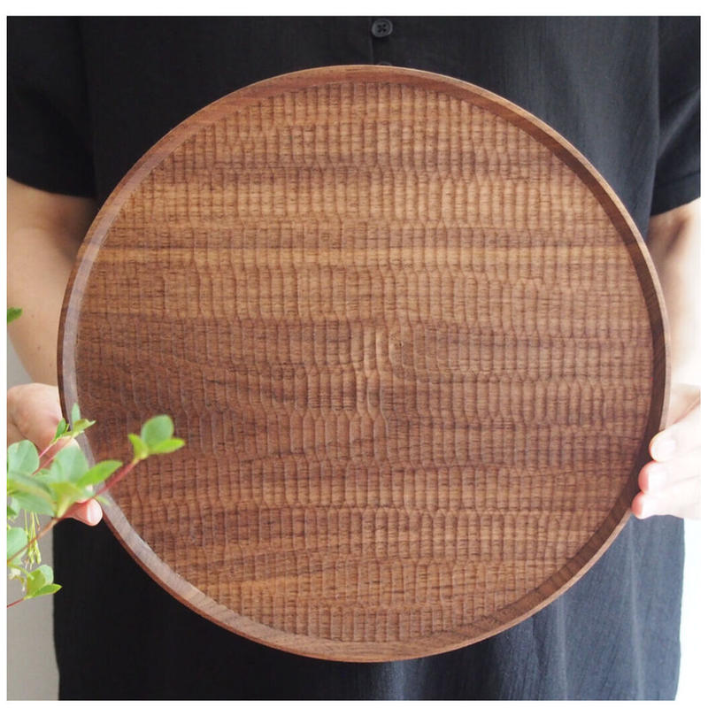 高塚和則 一人膳 2客セット 角盆 はちのす彫り トレイ トレー 木工 作家