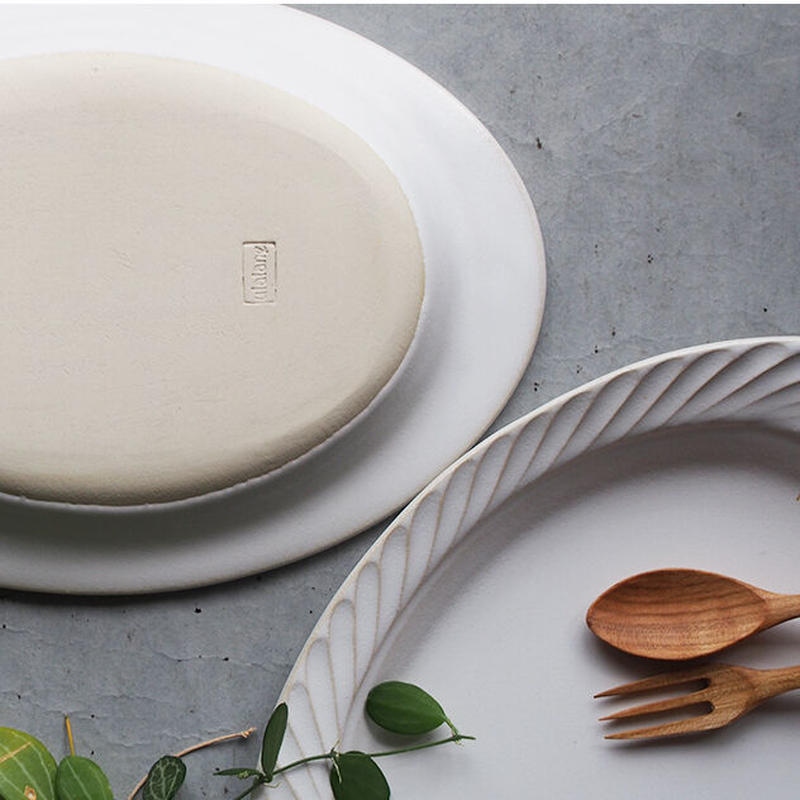 うつわうたたねさん アンティーク風 オーバルプレート