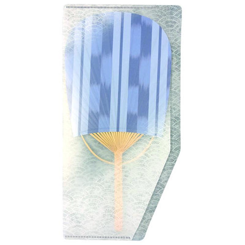 634円 春早割 四国団扇 うちわ 麻の葉青海波 青 約28×41cm 634円 春早割 四国団扇 うちわ 麻の葉青海波 青 約28×41cm