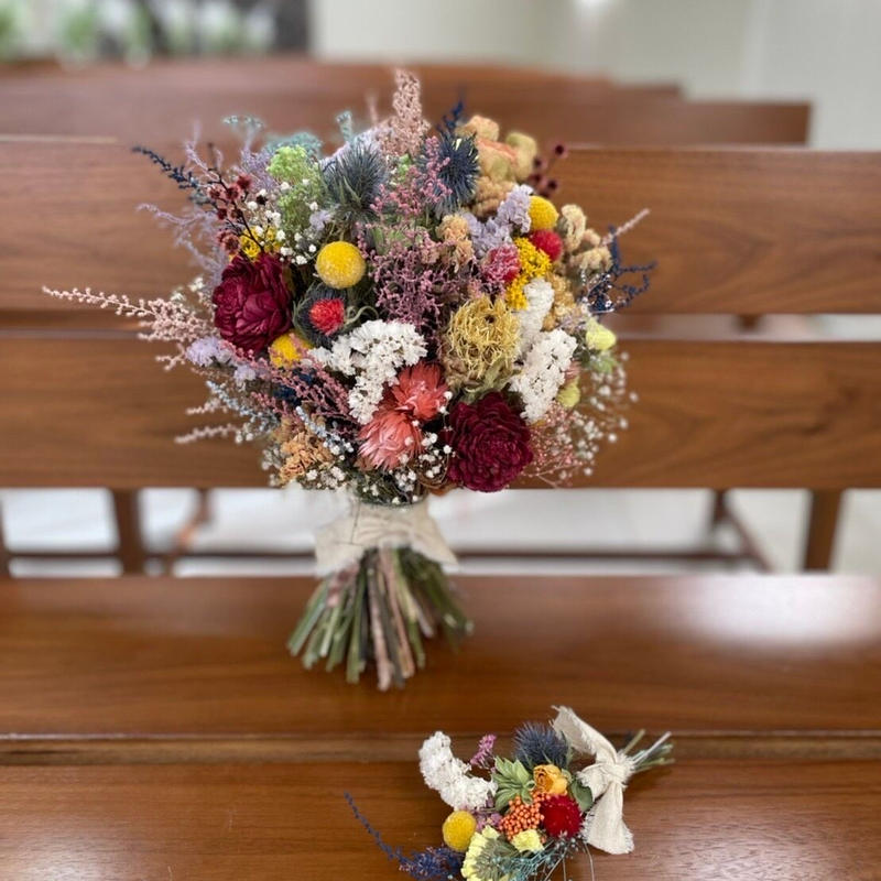 Dry Bouquet ドライフラワー ブーケ かすみ草 スターチス エリンジウムなど Dry Bouquet ドライフラワー ブーケ かすみ草 スターチス エリンジウムなど