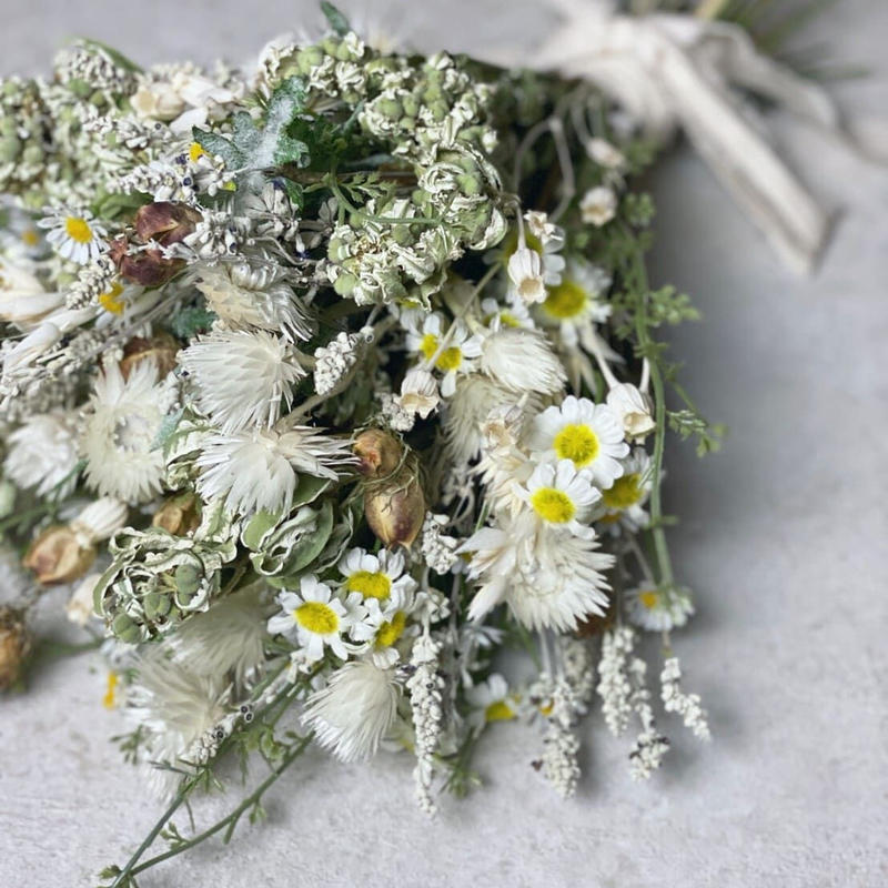 Dry Bouquet ドライフラワー 造花 ブーケ ハツユキソウ ニゲラ マトリカリア