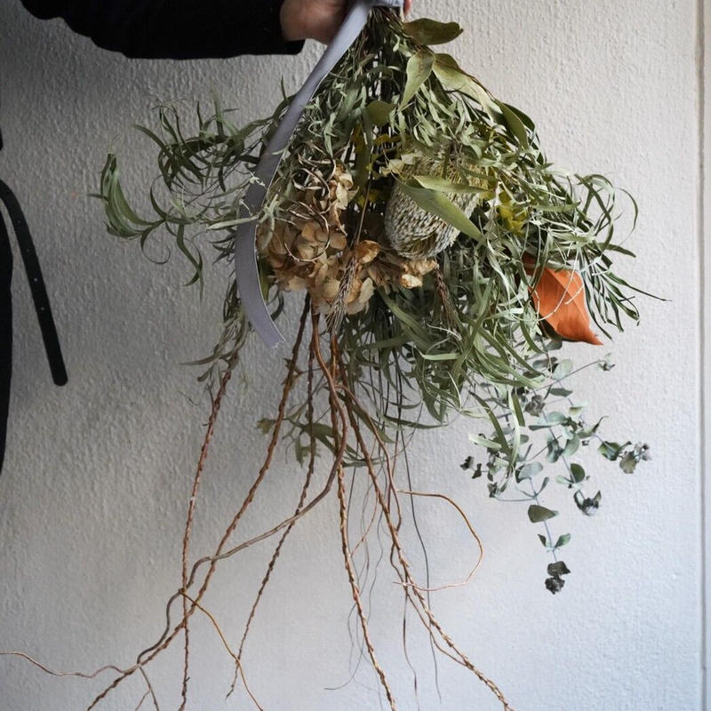 ビッグスワッグ バンクシア ユーカリ アジサイ スワッグ ドライフラワー インテリア I