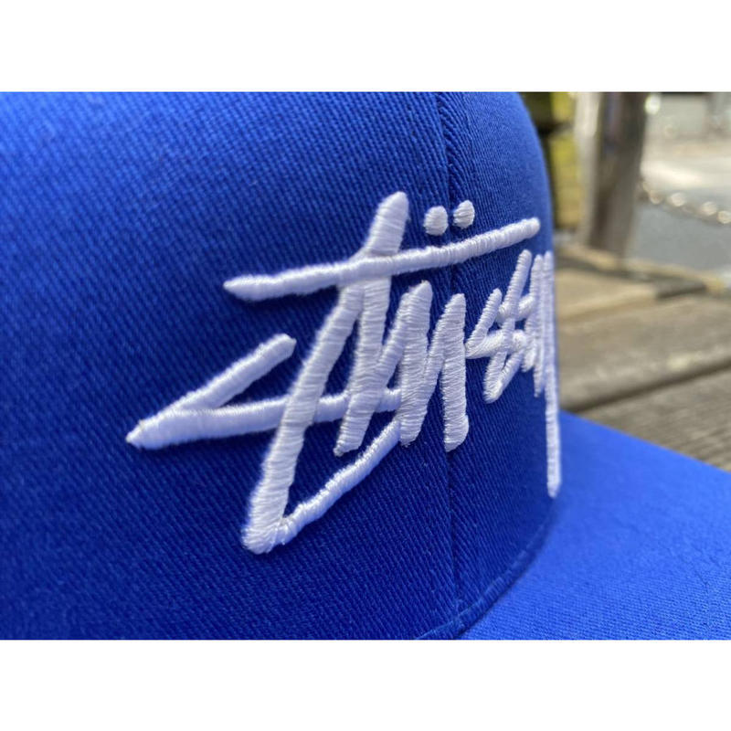 ステューシー Stussy スナップバックキャップ 青 ベーシックロゴ ショーンフォント