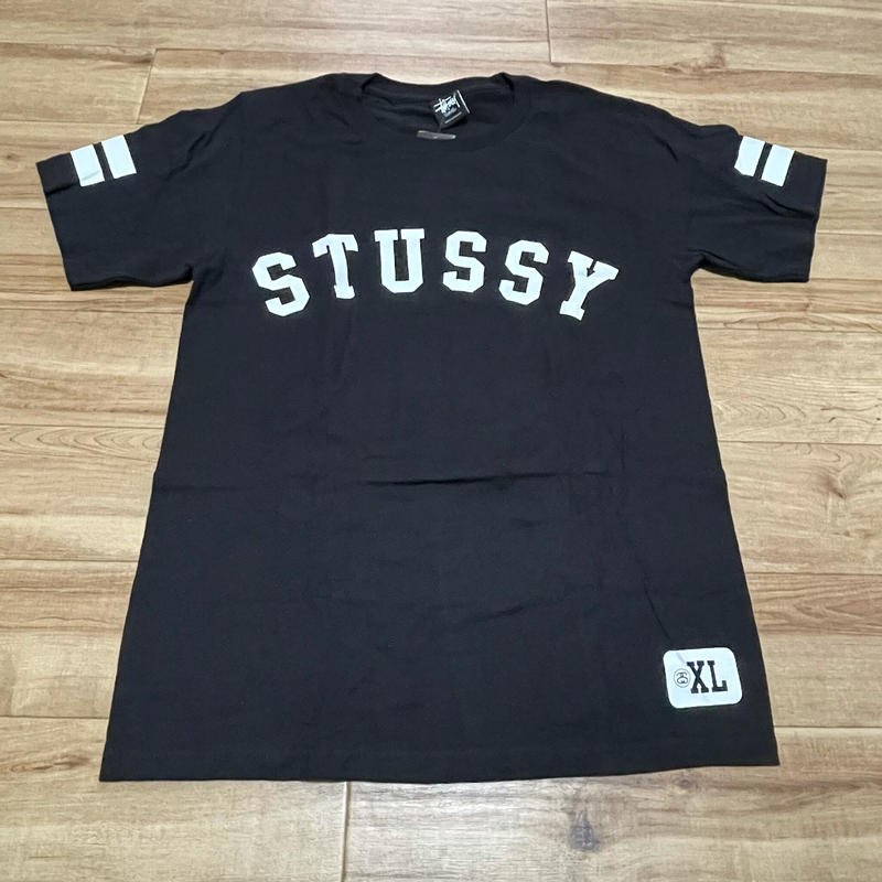 S Stussy ステューシー オーセンティック 半袖 Tシャツ 黒 ベースボールシャツ