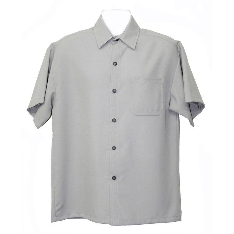 アメリカ製 Caltop キャルトップ グレー 無地 プレーン 半袖 ボタンシャツ Roliko