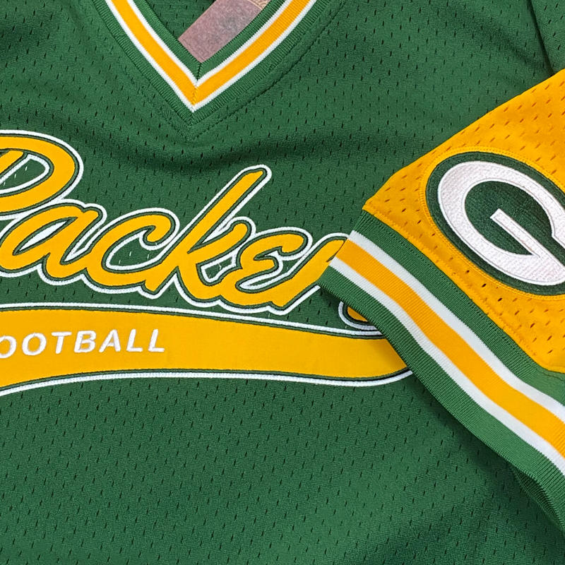 USA正規品 【L】 Mitchell&Ness ミッチェル&ネス NFL グリーンベイ パッカーズ T.PROSPECT メッシュ Vネック ユニフォーム アメフト USA正規品 【2XL】 Mitchell&Ness ミッチェル&ネス NFL グリーン