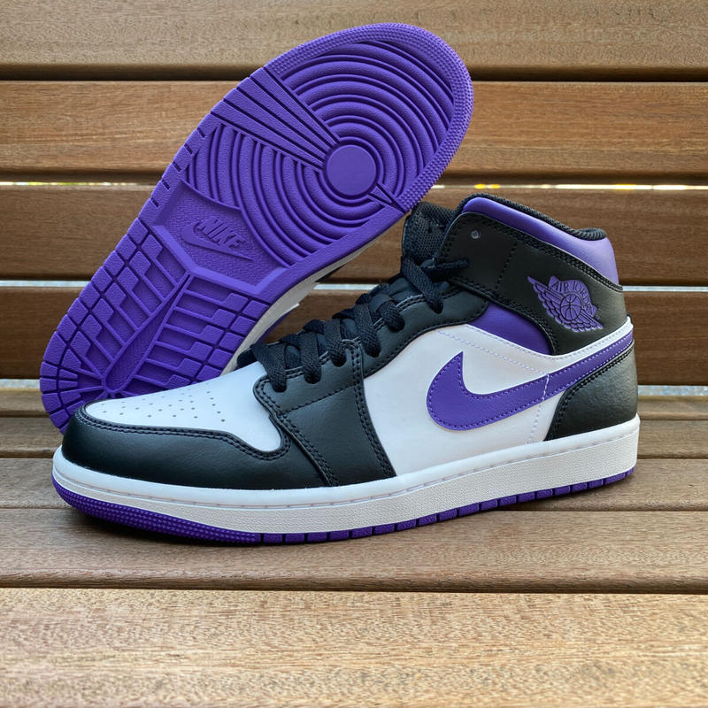 Nike ナイキ Air Jordan1 Mid エアジョーダン1 Lilas リラ 黒 白