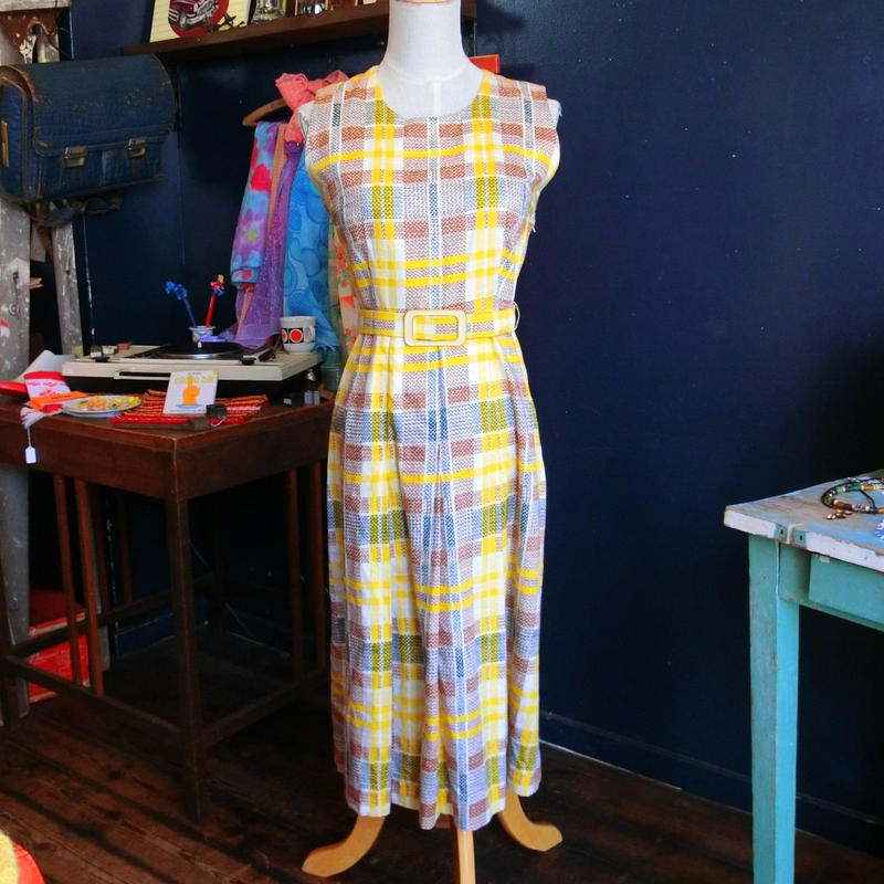 昭和レトロワンピース プリンカラー Deep Blue Fiction Debbie S