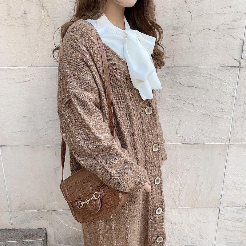 モカニットロングワンピース 192 3028 Deisy Lotte