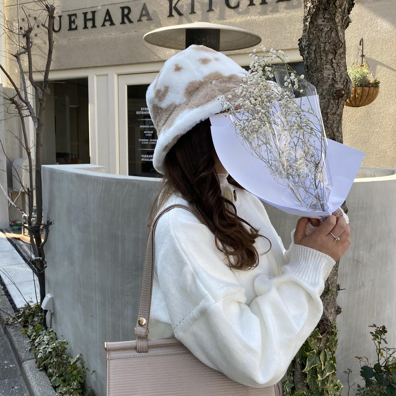 牛柄ファーバケットハット 211 9001 Deisy Lotte