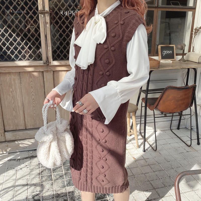 ニットベストロングワンピース 192 3049 Deisy Lotte