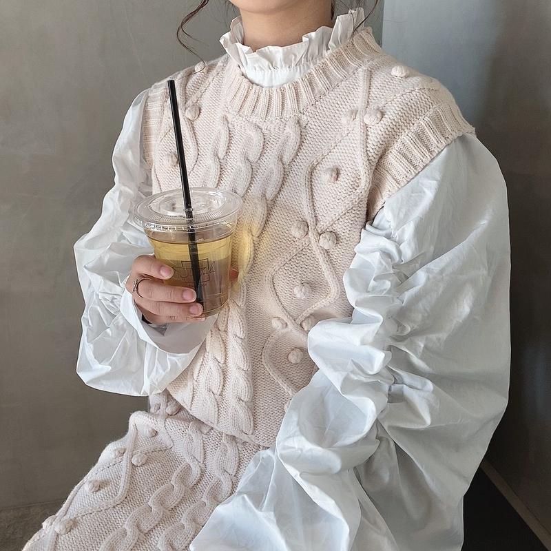 ニットベストロングワンピース 192 3049 Deisy Lotte