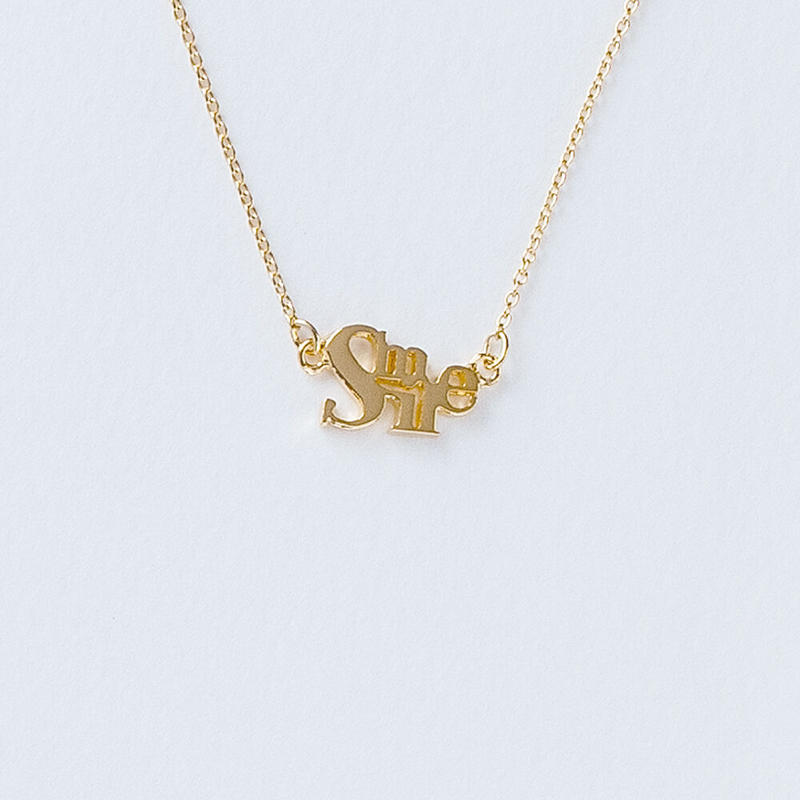 Smile 切文字 ネックレス L 023 公式 5108 コトバ 言葉を