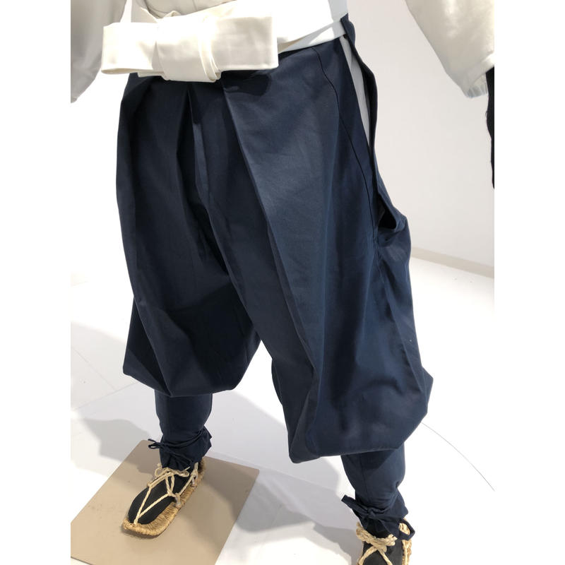 B 035 たっつけ袴 ネイビー 濃紺 甲冑工房丸武