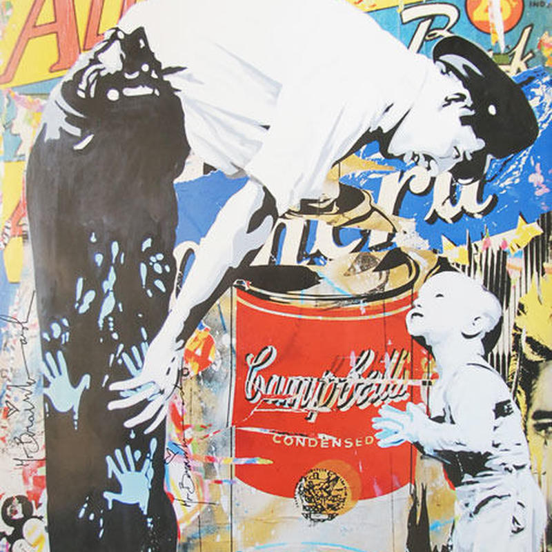 Mr.Brainwash ストリートアート 「I Love You」直筆サイン及び