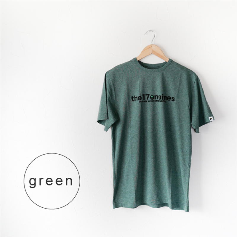 オーガニックコットン100 メンズ半袖tシャツ 30単糸 プリントあり The 17