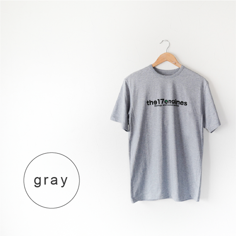 オーガニックコットン100 メンズ半袖tシャツ 30単糸 プリントあり The 17