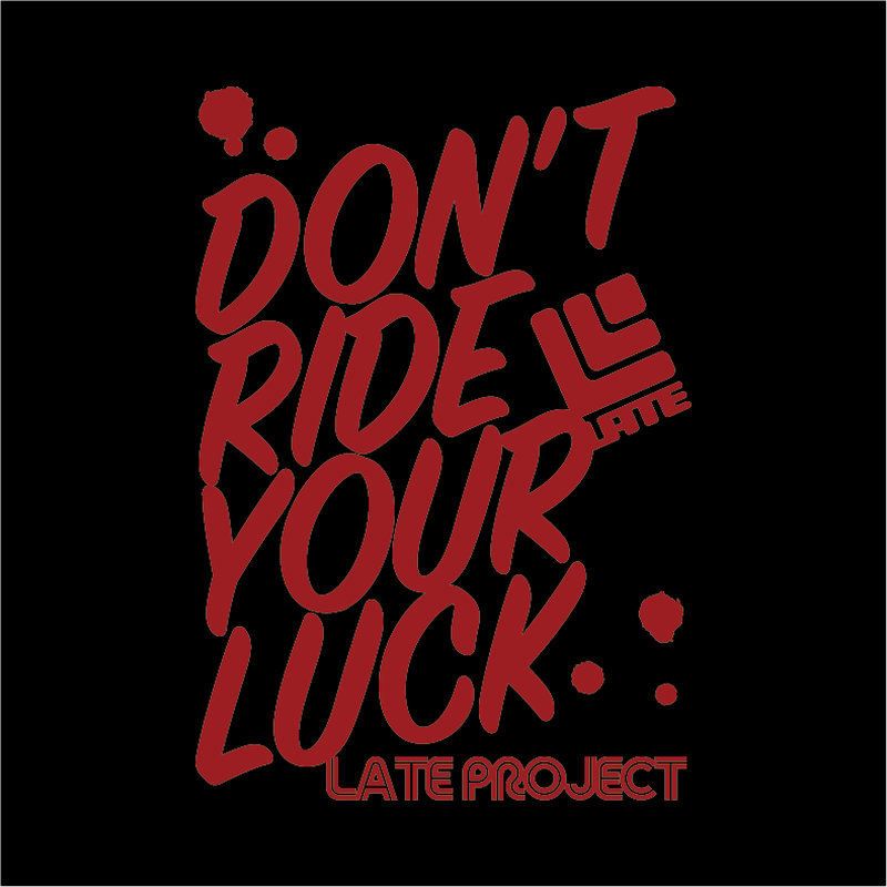 カッティングステッカー Don T Ride Your Luck レッド レイトプロジェ