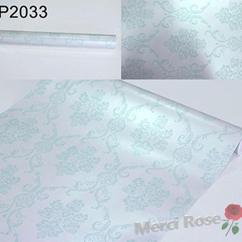 100m P33 ダマスク柄 花柄 フラワー 壁紙 シール リフォーム ウォールペーパー