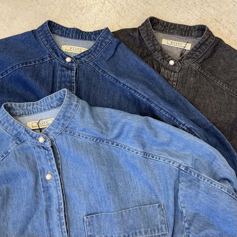 2 27インスタライブ Blanc Basque ブランバスク パールボタンデニムシャツワ