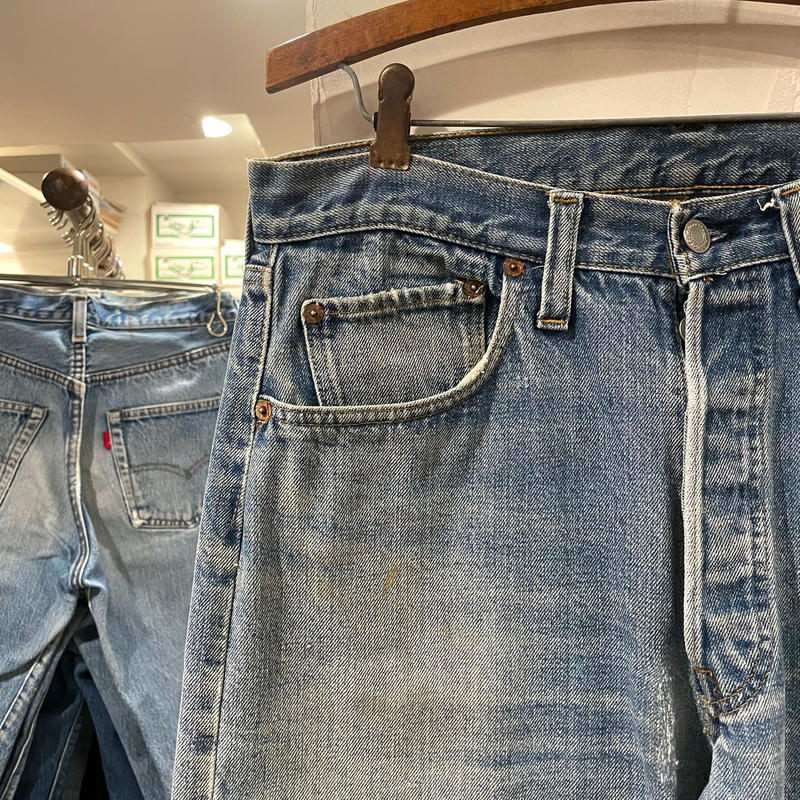 Levi S 1501 0117 66前期 バックポケット裏シングルステッチ ボタン裏6 70