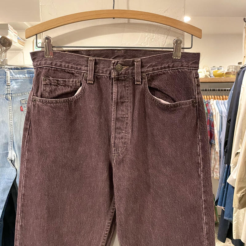 Levi's 501 90年代 リーバイス 先染め カラーデニム 赤茶系 USA製 1992 