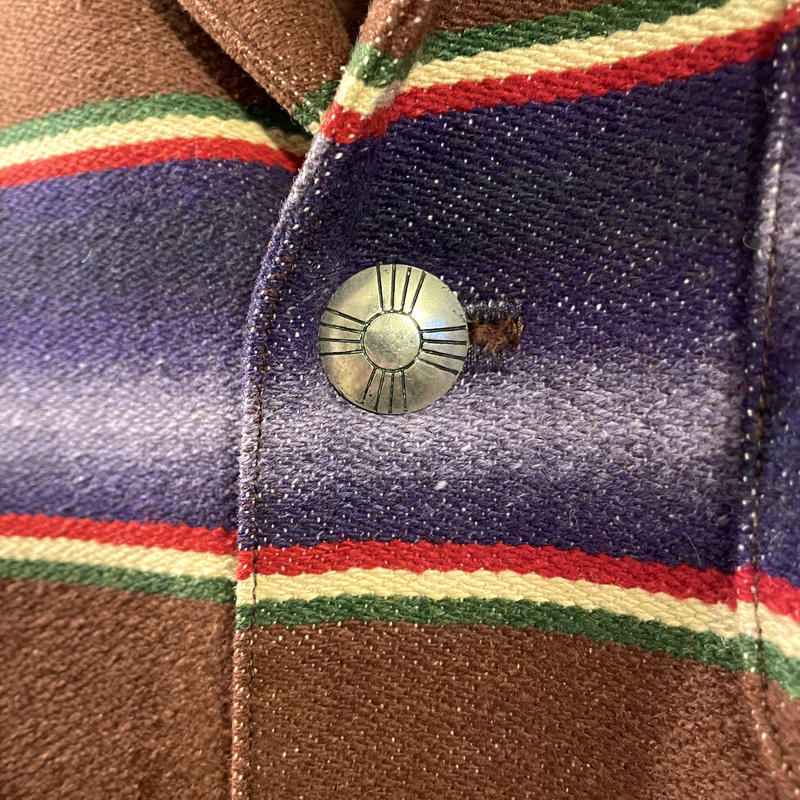 RALPH LAUREN COUNTRY 90s USA製 ネイティブ柄 ラグジャケット Sサ...