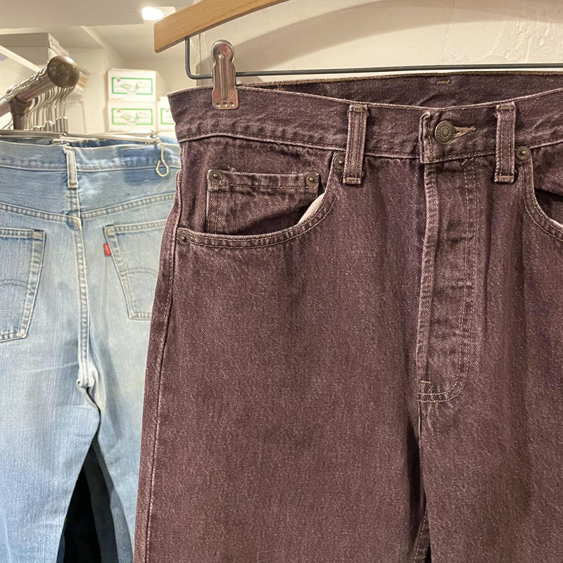 Levi's 501 90年代 リーバイス 先染め カラーデニム 赤茶系 USA製 1992 