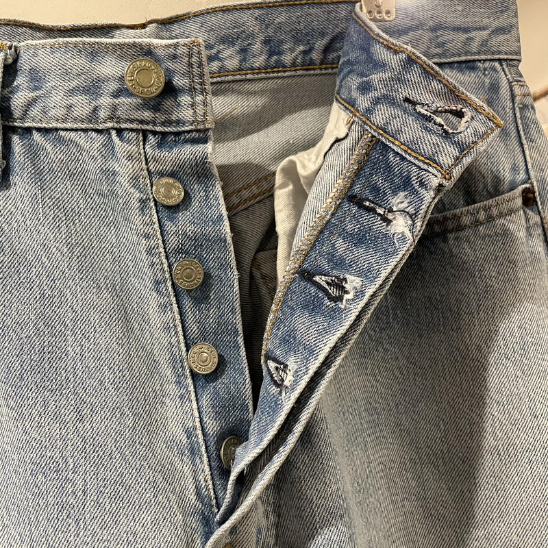 Levi S 501 66後期 バックポケット裏チェーンステッチ リーバイス501 S0