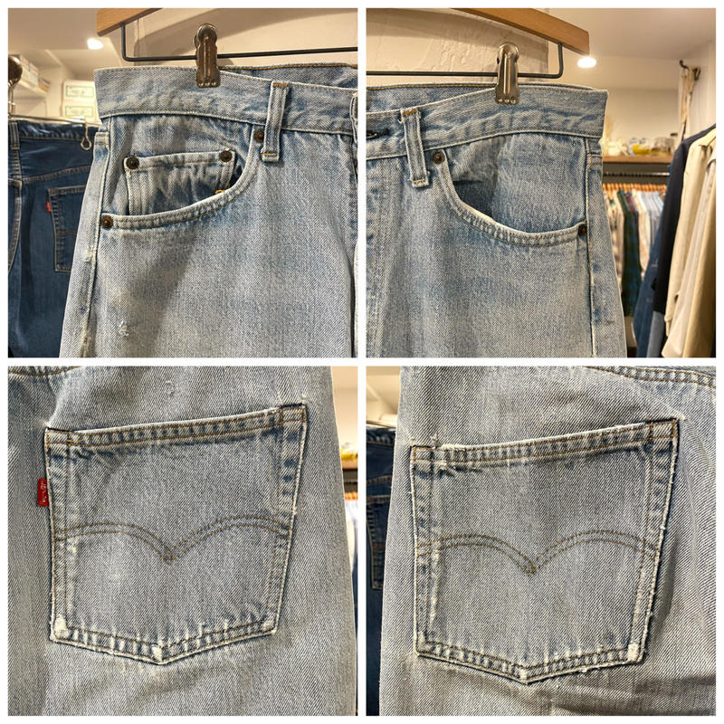 Levi S 501 66後期 バックポケット裏チェーンステッチ リーバイス501 S0