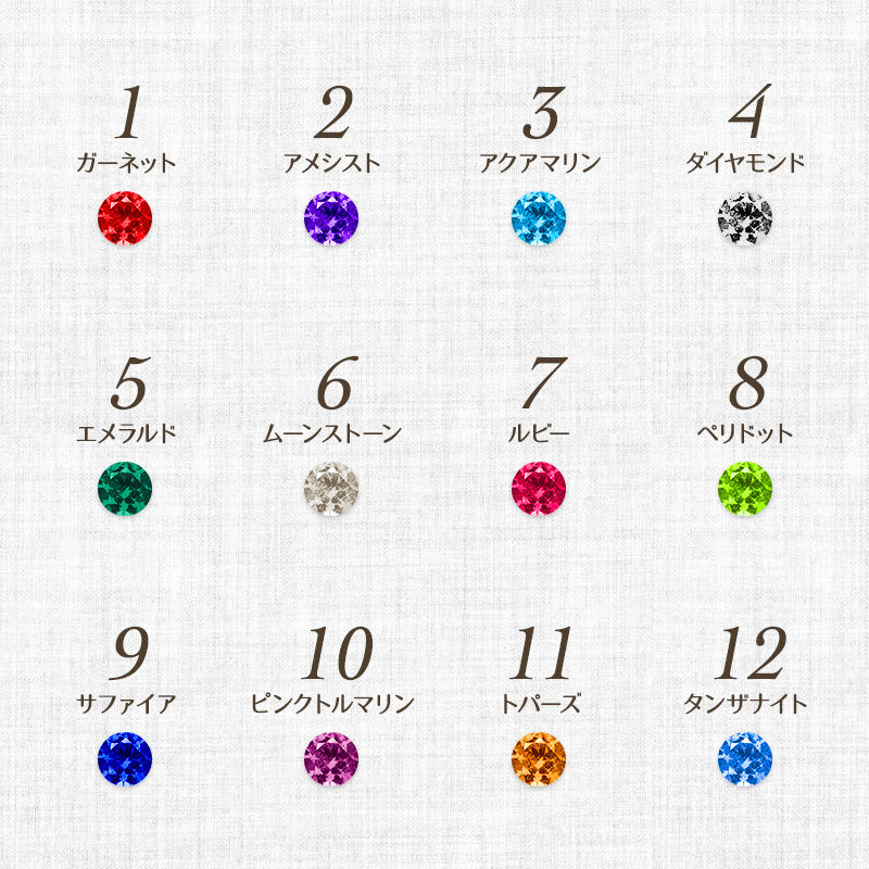 プラチナ ポリゴン型 ベビーリング Martelee 誕生石1つ埋め込み 刻印可 特別