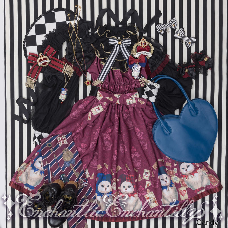 トランプ ジョーカー キャットワンピース エンジ 2サイズ展開 Enchantlic E