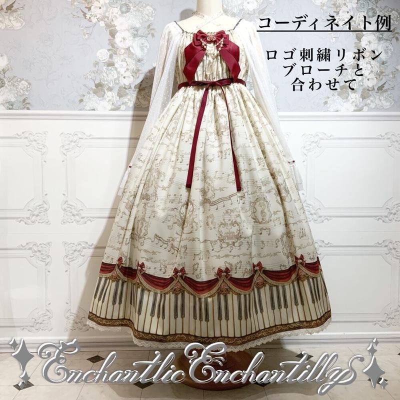 アンティーク エレガンス ピアノ柄 ワンピース 生成 Enchantlic Enchan