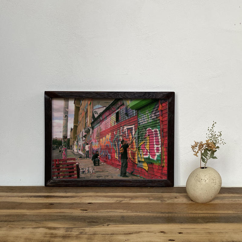 Graffiti グラフィック ストリートアート 古材フレーム ポスター プリ