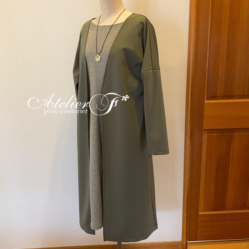ロングカーディガンの型紙m L 2l ダウンロード Atelier F アトリエエフ