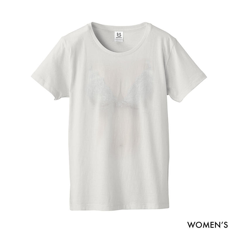 うっすらと谷間が見える妄想マッピングｔシャツ オートミール Ekōd Works