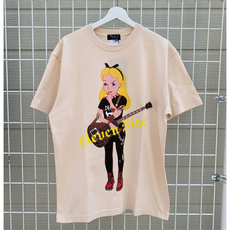 Eleven Nine Tシャツ Rock Al ナチュラル クリーム色 Tシャツ