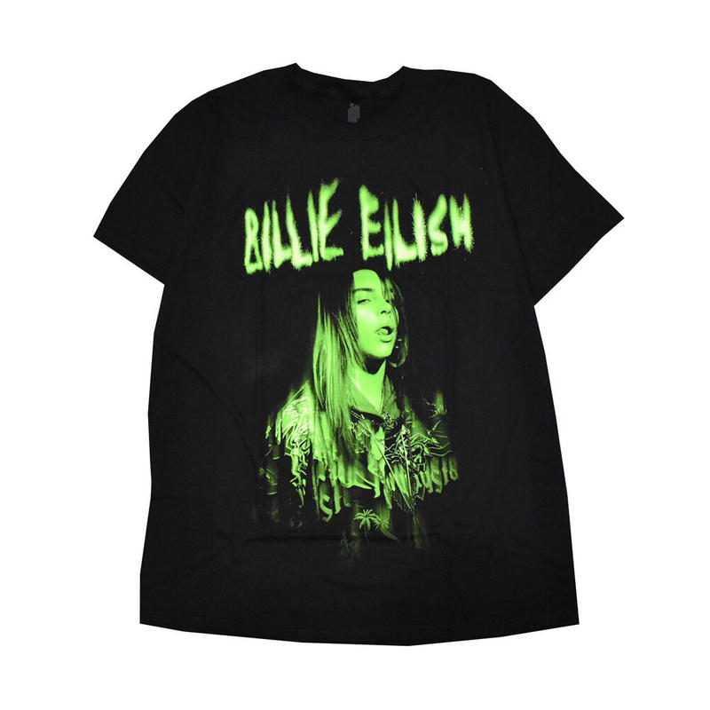 BILLIE EILISH ビリーアイリッシュ Tシャツ ブラック GREEN PHOTO ... BILLIE EILISH ビリーアイリッシュ Tシャツ ブラック GREEN PHOTO ...