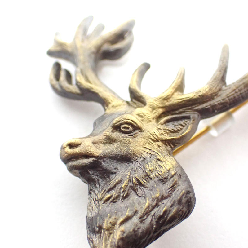 雄鹿の横顔ブローチ Yellow Matte Emiria Online Shop