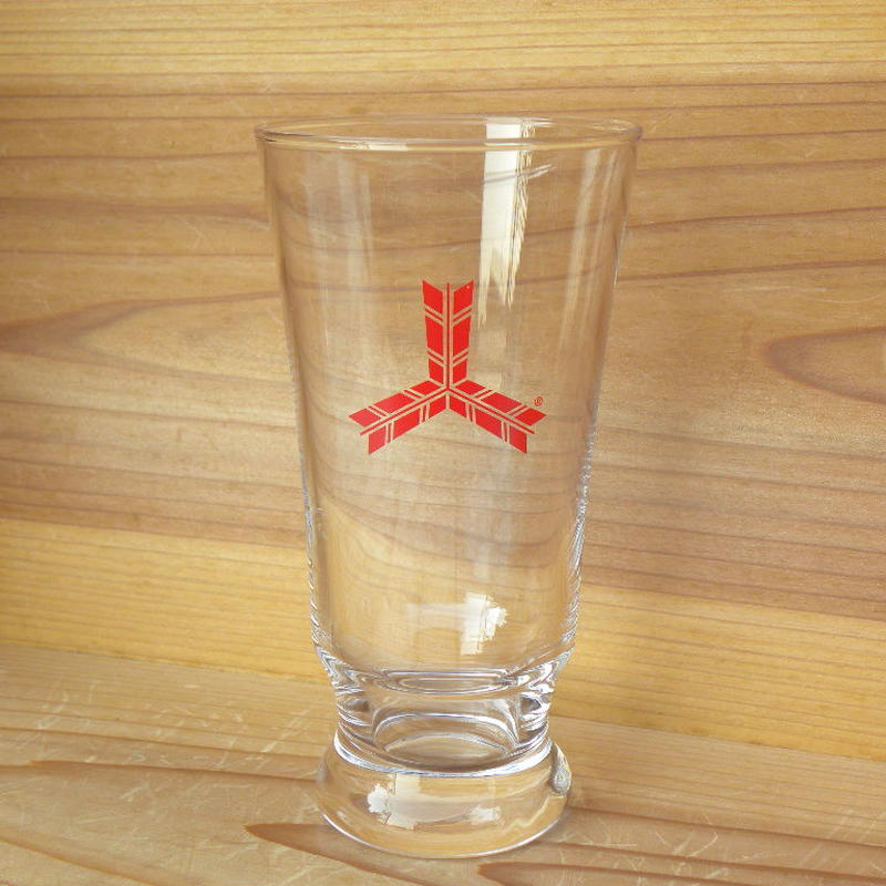 三ツ矢サイダー ノベルティー 足付きグラス 大小2個セット Empty S