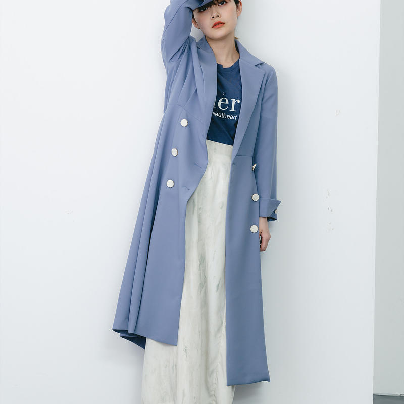 ダブルボタンワンピースコート Enblanc ダブルボタンワンピースコート Enblanc