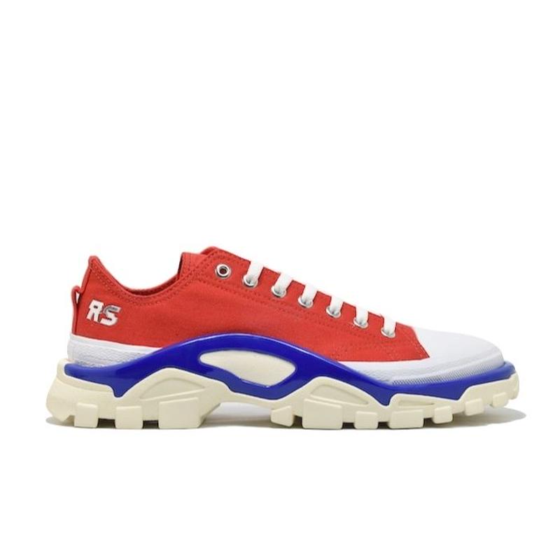 ADIDAS × RAF SIMONS DETROIT RUNNER RED BLUE WHI ADIDAS × RAF SIMONS DETROIT RUNNER RED BLUE WHI